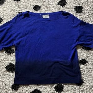 ANTIPAST One Size short sleeve ombre style Blue Blouse